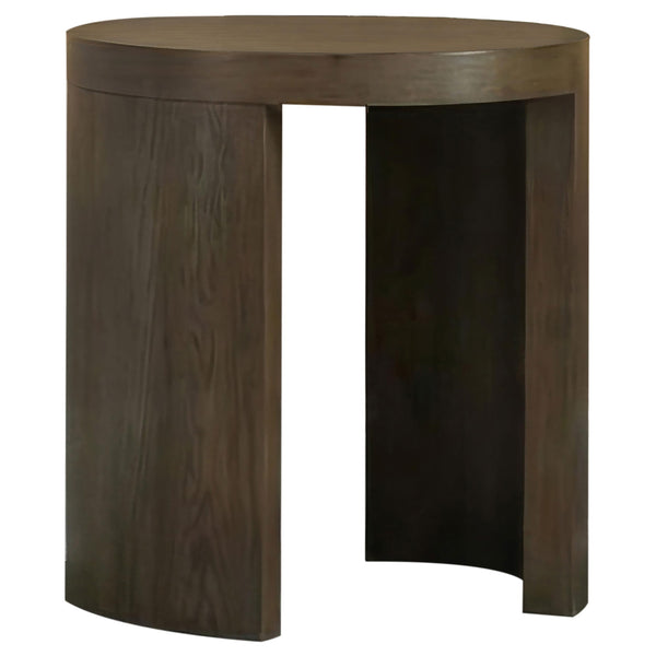 Sweeney Dark Walnut 24-inch Round Wood Occasional Side End Table