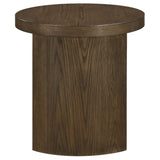 Sweeney Dark Walnut 24-inch Round Wood Occasional Side End Table from Coaster - Luna Furniture