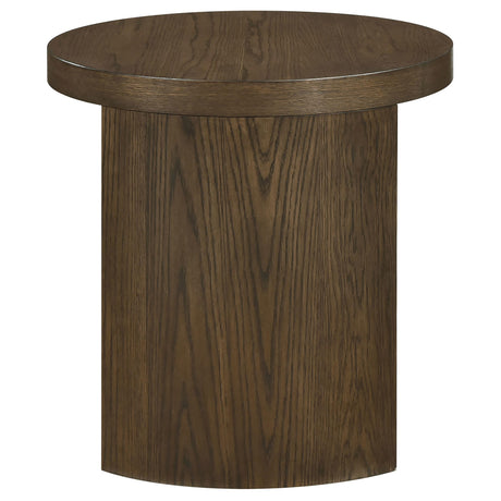 Sweeney Dark Walnut 24-inch Round Wood Occasional Side End Table from Coaster - Luna Furniture