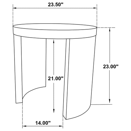 Sweeney Dark Walnut 24-inch Round Wood Occasional Side End Table from Coaster - Luna Furniture