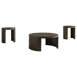 Sweeney Dark Walnut 3-Piece Coffee and End Occasional Table Set from Coaster - Luna Furniture