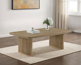 Adina Distressed Light Brown Rectangular Wood Coffee Table from Coaster - Luna Furniture