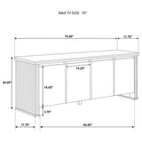 Adina Distressed Light Brown 70-inch TV Stand Media Console from Coaster - Luna Furniture