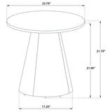 Franklin Grey and Dark Brown 2-piece Round Pedestal Coffee Table Set from Coaster - Luna Furniture
