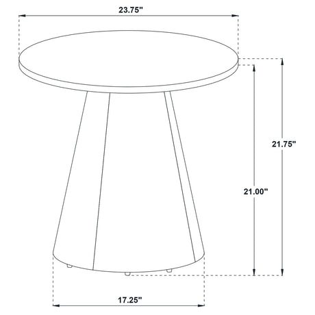 Franklin Grey and Dark Brown 2-piece Round Pedestal Coffee Table Set from Coaster - Luna Furniture
