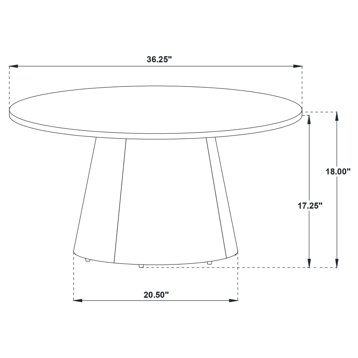 Franklin Grey and Dark Brown 2-piece Round Pedestal Coffee Table Set from Coaster - Luna Furniture