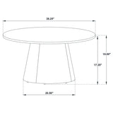 Franklin Grey and Dark Brown 2-piece Round Pedestal Coffee Table Set from Coaster - Luna Furniture