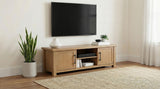 Beasley Golden Oak 2-Door 71-Inch Wood TV Stand Media Console from Coaster - Luna Furniture
