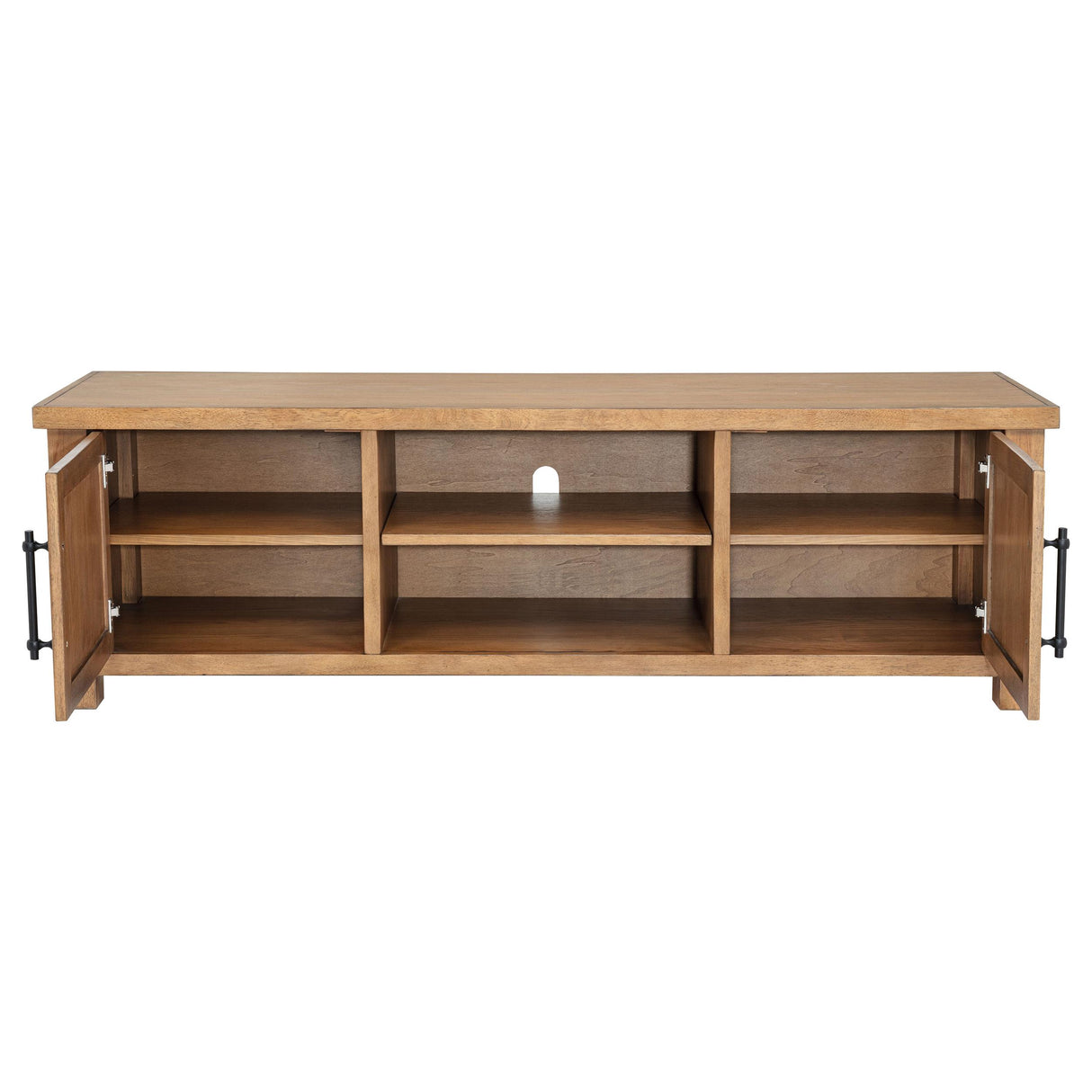 Beasley Golden Oak 2-Door 71-Inch Wood TV Stand Media Console from Coaster - Luna Furniture