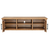Beasley Golden Oak 2-Door 71-Inch Wood TV Stand Media Console from Coaster - Luna Furniture
