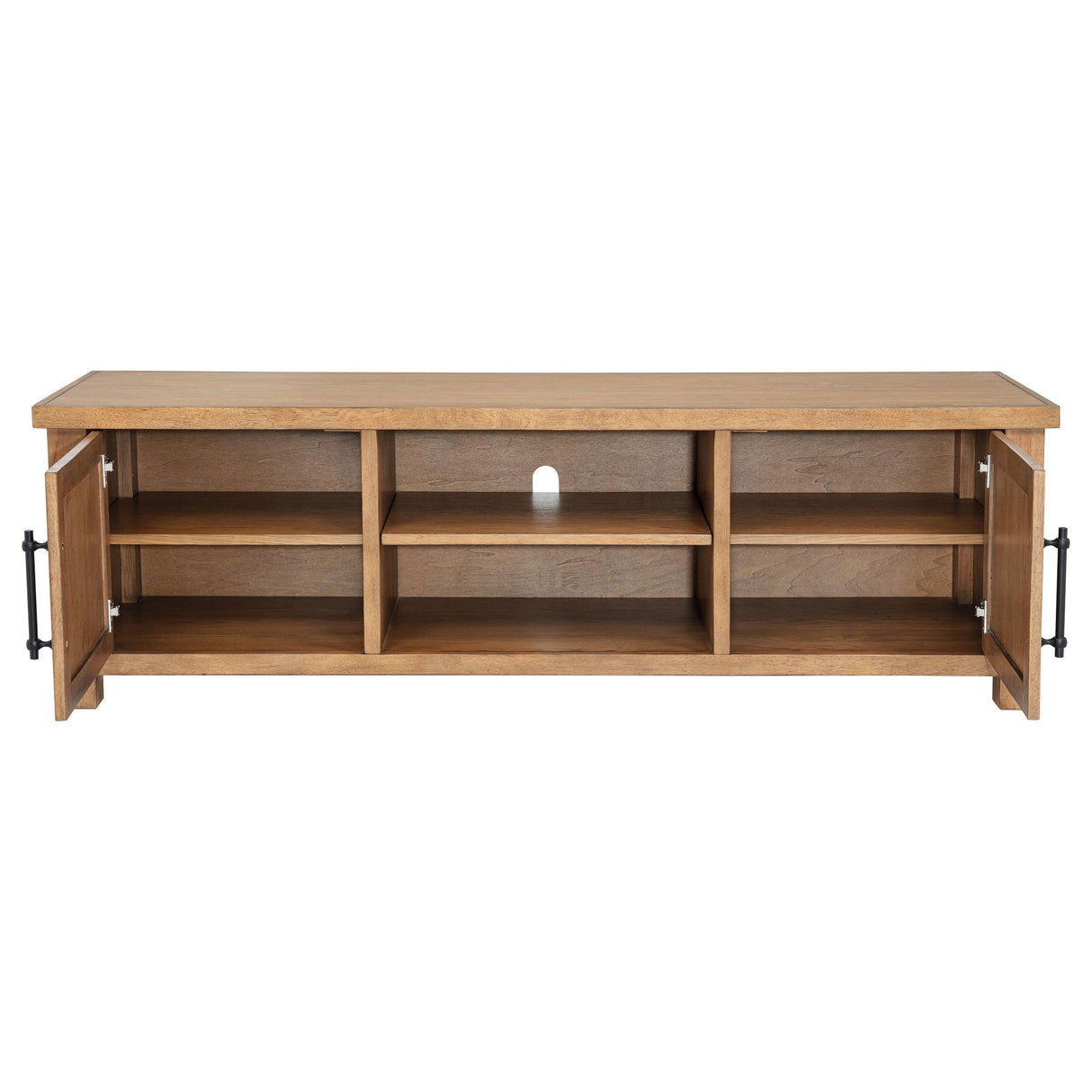Beasley Golden Oak 2-Door 71-Inch Wood TV Stand Media Console from Coaster - Luna Furniture