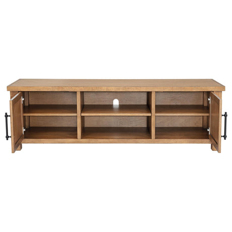 Beasley Golden Oak 2-Door 71-Inch Wood TV Stand Media Console from Coaster - Luna Furniture