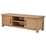 Beasley Golden Oak 2-Door 71-Inch Wood TV Stand Media Console from Coaster - Luna Furniture