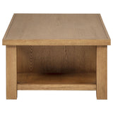 Beasley Golden Oak 2-Drawer Wood Coffee Table from Coaster - Luna Furniture