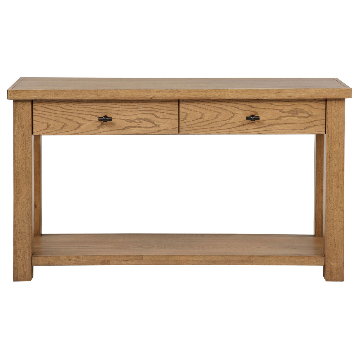 Beasley Golden Oak 2-Drawer Wood Console Table from Coaster - Luna Furniture