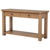Beasley Golden Oak 2-Drawer Wood Console Table from Coaster - Luna Furniture