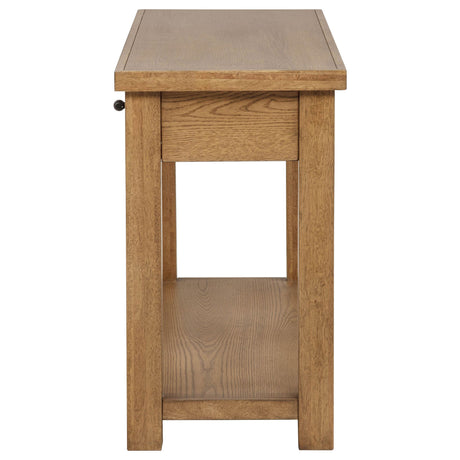 Beasley Golden Oak 2-Drawer Wood Console Table from Coaster - Luna Furniture