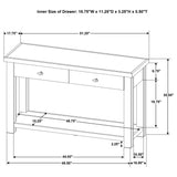 Beasley Golden Oak 2-Drawer Wood Console Table from Coaster - Luna Furniture