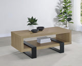 Dinard Latte Engineered Wood Cocktail Coffee Table from Coaster - Luna Furniture