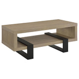 Dinard Latte Engineered Wood Cocktail Coffee Table from Coaster - Luna Furniture