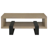 Dinard Latte Engineered Wood Cocktail Coffee Table from Coaster - Luna Furniture