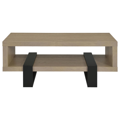 Dinard Latte Engineered Wood Cocktail Coffee Table from Coaster - Luna Furniture
