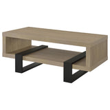 Dinard Latte Engineered Wood Cocktail Coffee Table from Coaster - Luna Furniture