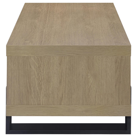Dinard Latte Engineered Wood Cocktail Coffee Table from Coaster - Luna Furniture