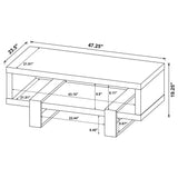Dinard Latte Engineered Wood Cocktail Coffee Table from Coaster - Luna Furniture