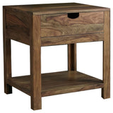 Esther Natural 1-Drawer Solid Wood Side End Table Sheesham from Coaster - Luna Furniture