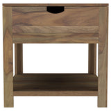 Esther Natural 1-Drawer Solid Wood Side End Table Sheesham from Coaster - Luna Furniture