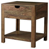 Esther Natural 1-Drawer Solid Wood Side End Table Sheesham from Coaster - Luna Furniture