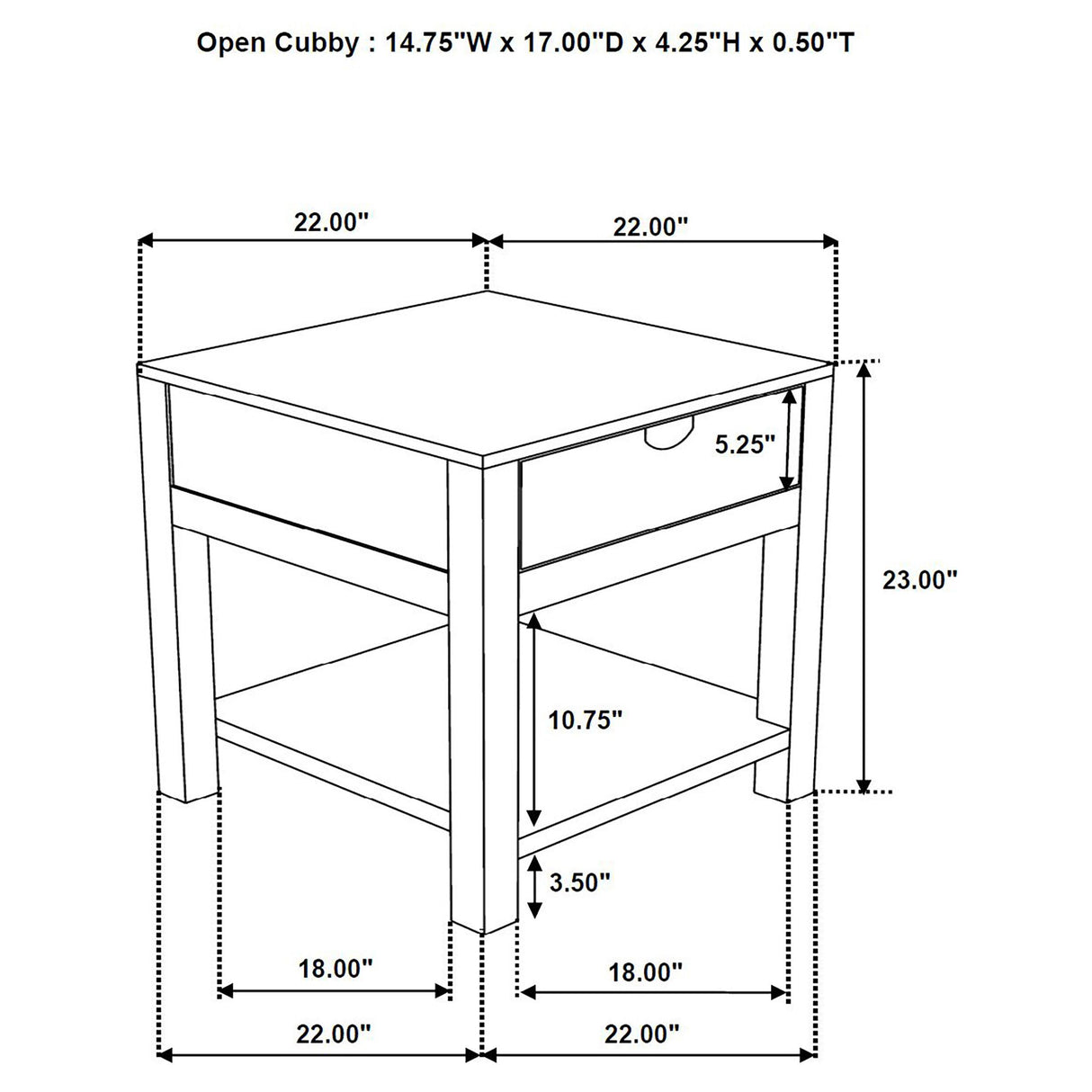 Esther Natural 1-Drawer Solid Wood Side End Table Sheesham from Coaster - Luna Furniture