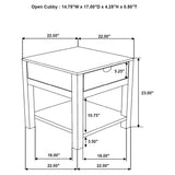 Esther Natural 1-Drawer Solid Wood Side End Table Sheesham from Coaster - Luna Furniture