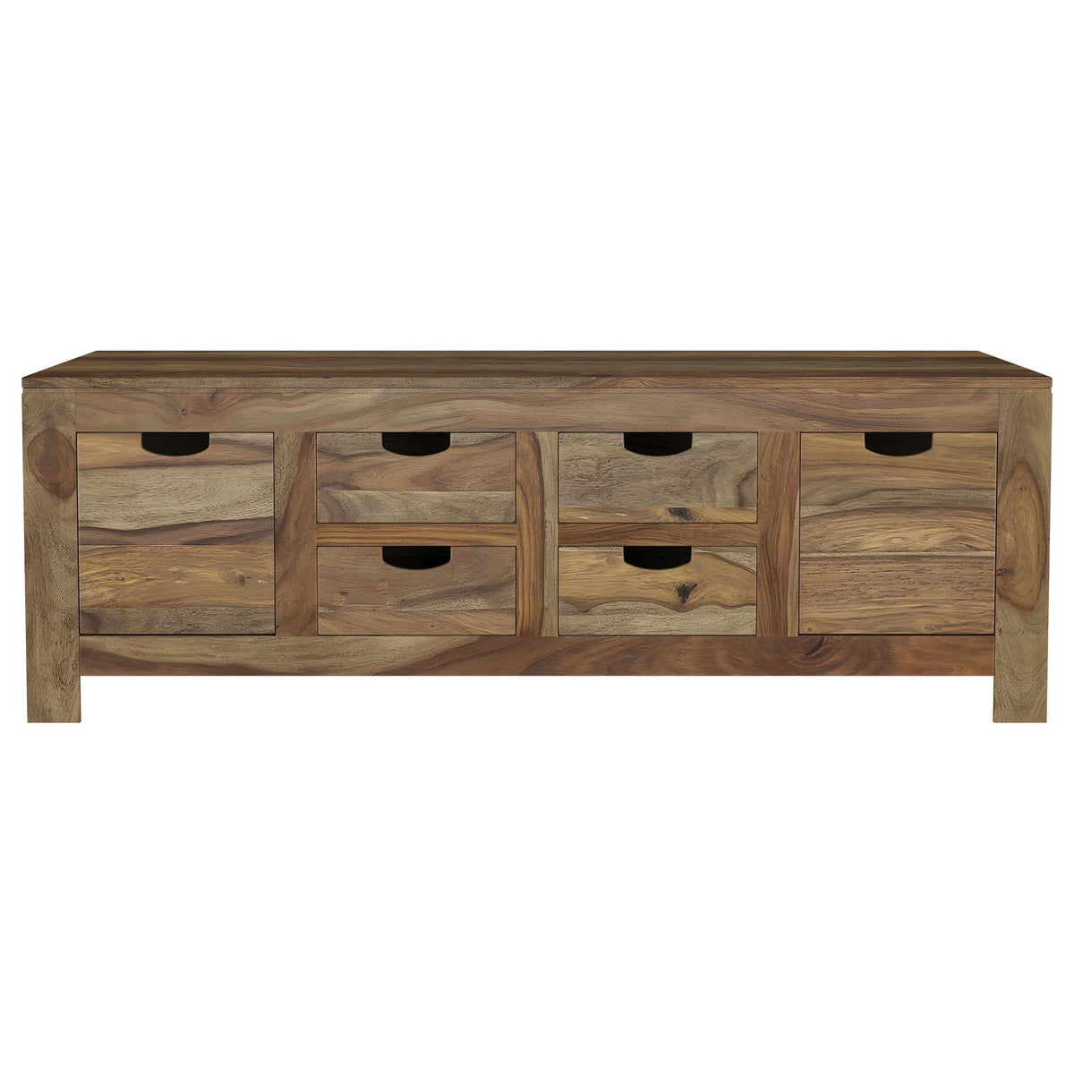 Esther Natural 3-Piece Solid Sheesham Coffee and End Table Set from Coaster - Luna Furniture