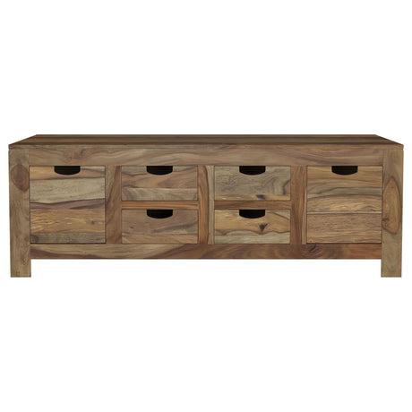 Esther Natural 3-Piece Solid Sheesham Coffee and End Table Set from Coaster - Luna Furniture