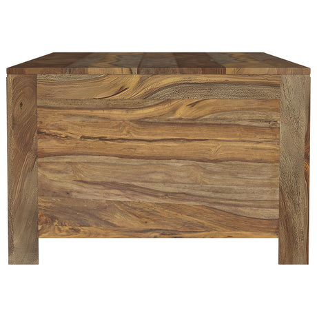 Esther Natural 3-Piece Solid Sheesham Coffee and End Table Set from Coaster - Luna Furniture