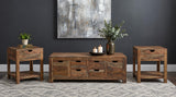 Esther Natural 3-Piece Solid Sheesham Coffee and End Table Set from Coaster - Luna Furniture