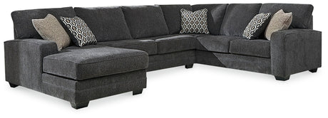 Tracling Slate 3-Piece LAF Chaise Sectional from Ashley - Luna Furniture