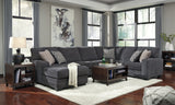 Tracling Slate 3-Piece LAF Chaise Sectional from Ashley Furniture - Luna Furniture