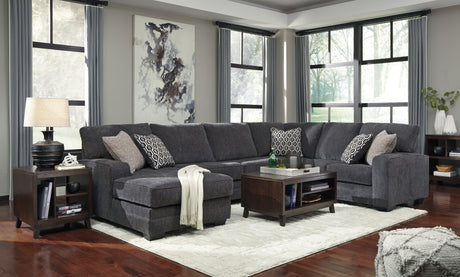 Tracling Slate 3-Piece LAF Chaise Sectional from Ashley - Luna Furniture