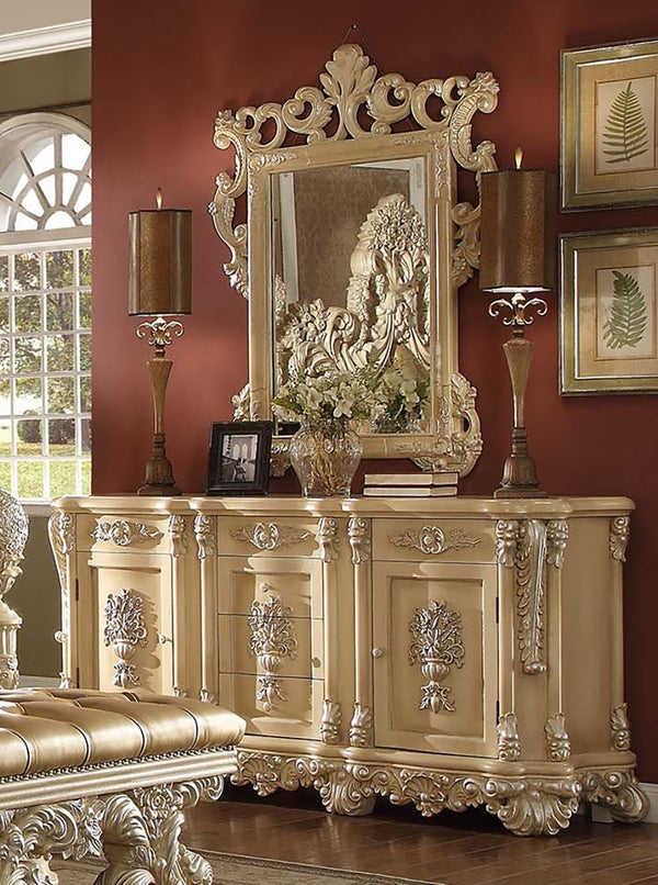 HD-7266 Bisque/Silver Highlighting Dresser