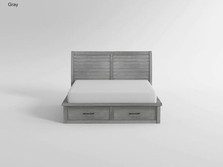 Logandale Brown King Sleigh Storage Platform Bed from Homelegance - Luna Furniture