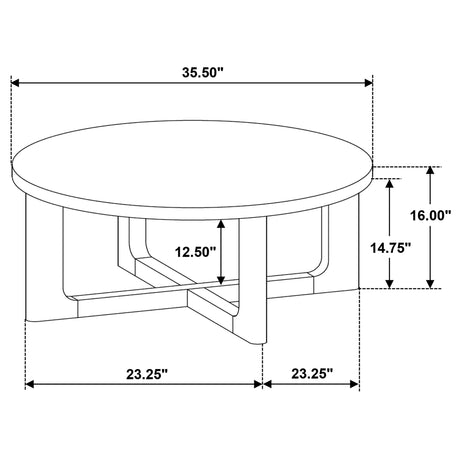 Kessler Light Oak 3-piece Round Sculptural Wood Coffee Table Set from Coaster - Luna Furniture