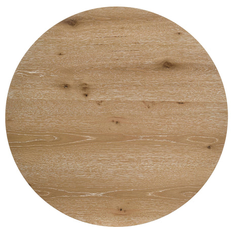 Kessler Light Oak Round Sculptural Wood Coffee Table from Coaster - Luna Furniture