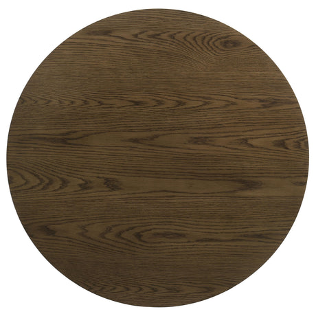 Kessler Brown Round Sculptural Wood Coffee Table from Coaster - Luna Furniture