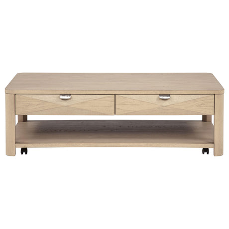 Marcelo Light Elm 3-Piece Coffee Table Set with Storage from Coaster - Luna Furniture