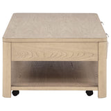 Marcelo Light Elm Wood Coffee Table with 2 Drawers and Shelf from Coaster - Luna Furniture