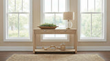 Marcelo Light Elm Sofa Console Table with 2 Drawers and Shelf from Coaster - Luna Furniture
