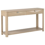 Marcelo Light Elm Sofa Console Table with 2 Drawers and Shelf from Coaster - Luna Furniture